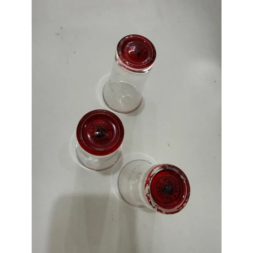 Grand Marnier Shot Glasses Orange Flavored Liquer 2 Oz Each 3 1/2 In Tall Set 3